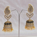 Load image into Gallery viewer, TARINI Jhumkas : Black
