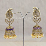 Load image into Gallery viewer, TARINI Jhumkas : Amethyst
