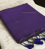 Load image into Gallery viewer, Soft Cotton x Sequins Saree : Indigo
