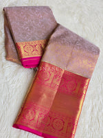 Load image into Gallery viewer, BLOSSOM KISS - Pure Kanjivaram Silk Saree with Gold Zari
