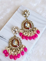 Load image into Gallery viewer, ASHVI earrings (Hot Pink)
