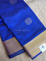 Load image into Gallery viewer, Kolam Motifs x Semi Soft Silk Saree - Royal Blue
