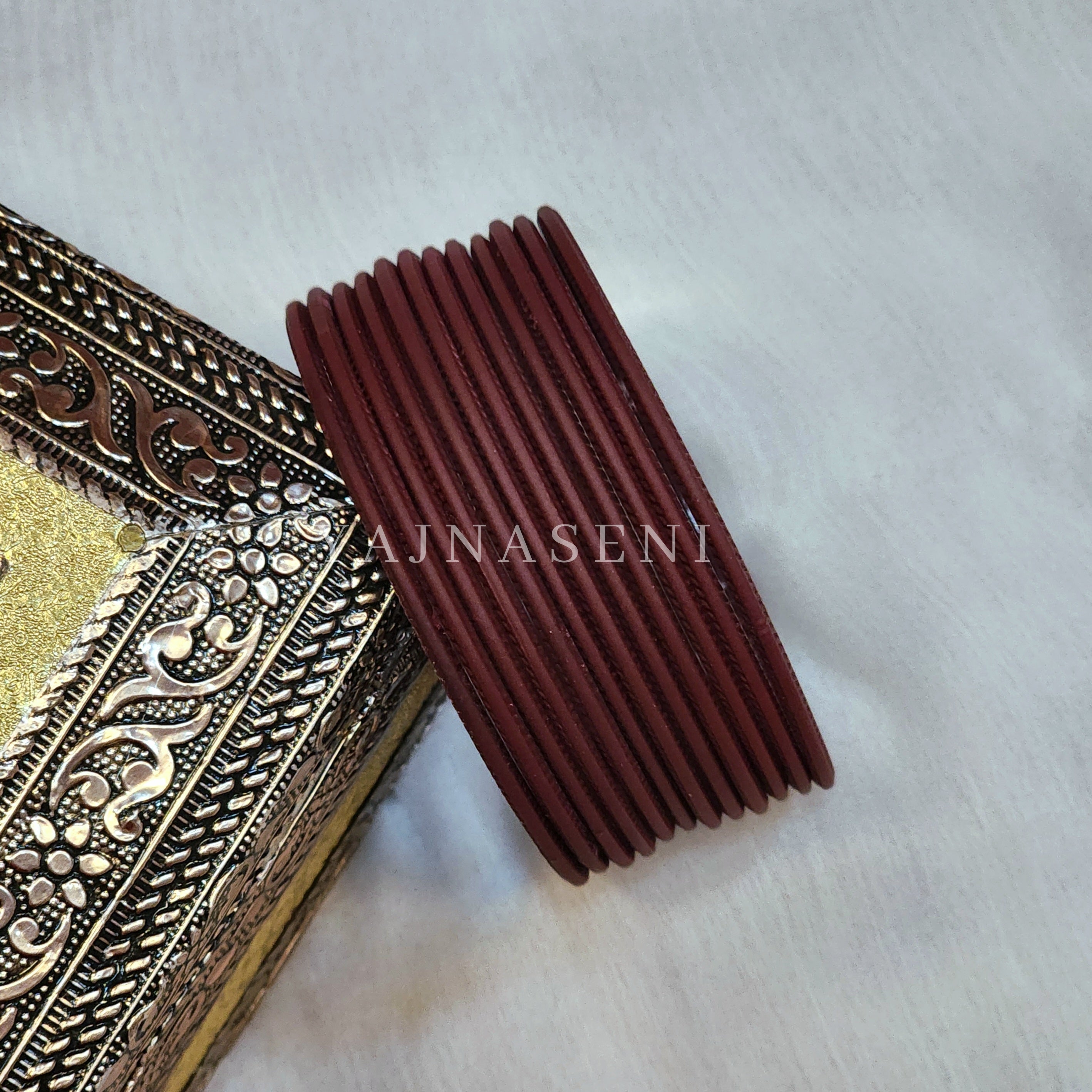 Matte Bangles - Maroon