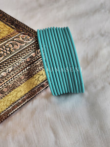 Matte Bangles - Aquamarine Blue