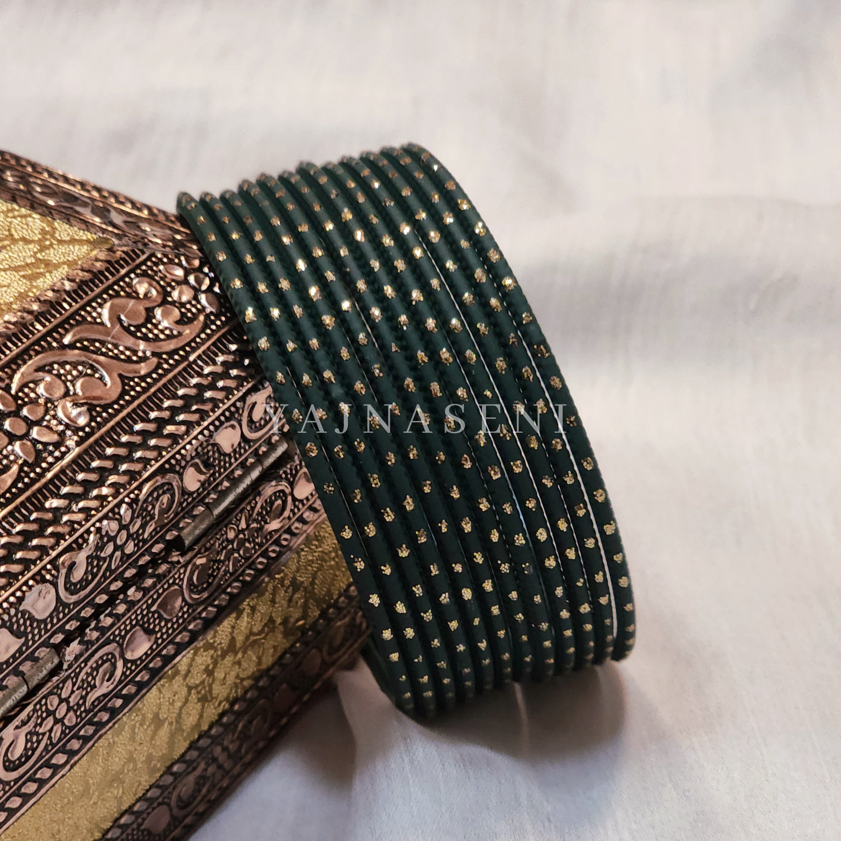 Matte dot Bangles - Timber Green