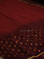 Load image into Gallery viewer, Georgette saree x Glitter prints - Maroon Ombre
