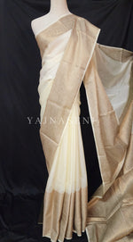 Load image into Gallery viewer, Linen Silk Saree - Timber Green
