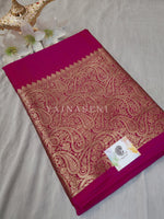 Load image into Gallery viewer, Linen Silk Saree - Hot Pink

