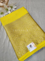 Load image into Gallery viewer, Linen Silk Saree - Yellow
