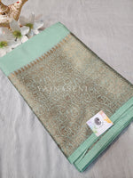 Load image into Gallery viewer, Linen Silk Saree - Mint
