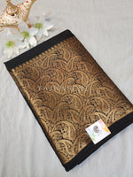 Load image into Gallery viewer, Linen Silk Saree - Black
