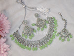 Load image into Gallery viewer, SHIFANA - silver x pastel green
