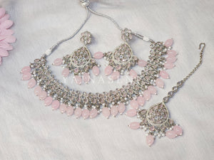 SHIFANA - silver x pastel pink