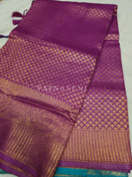 Load image into Gallery viewer, Banarasi Brocade Soft Silk Saree - Purple x Turquoise
