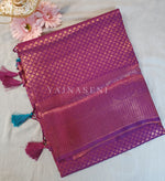 Load image into Gallery viewer, Banarasi Brocade Soft Silk Saree - Purple x Turquoise
