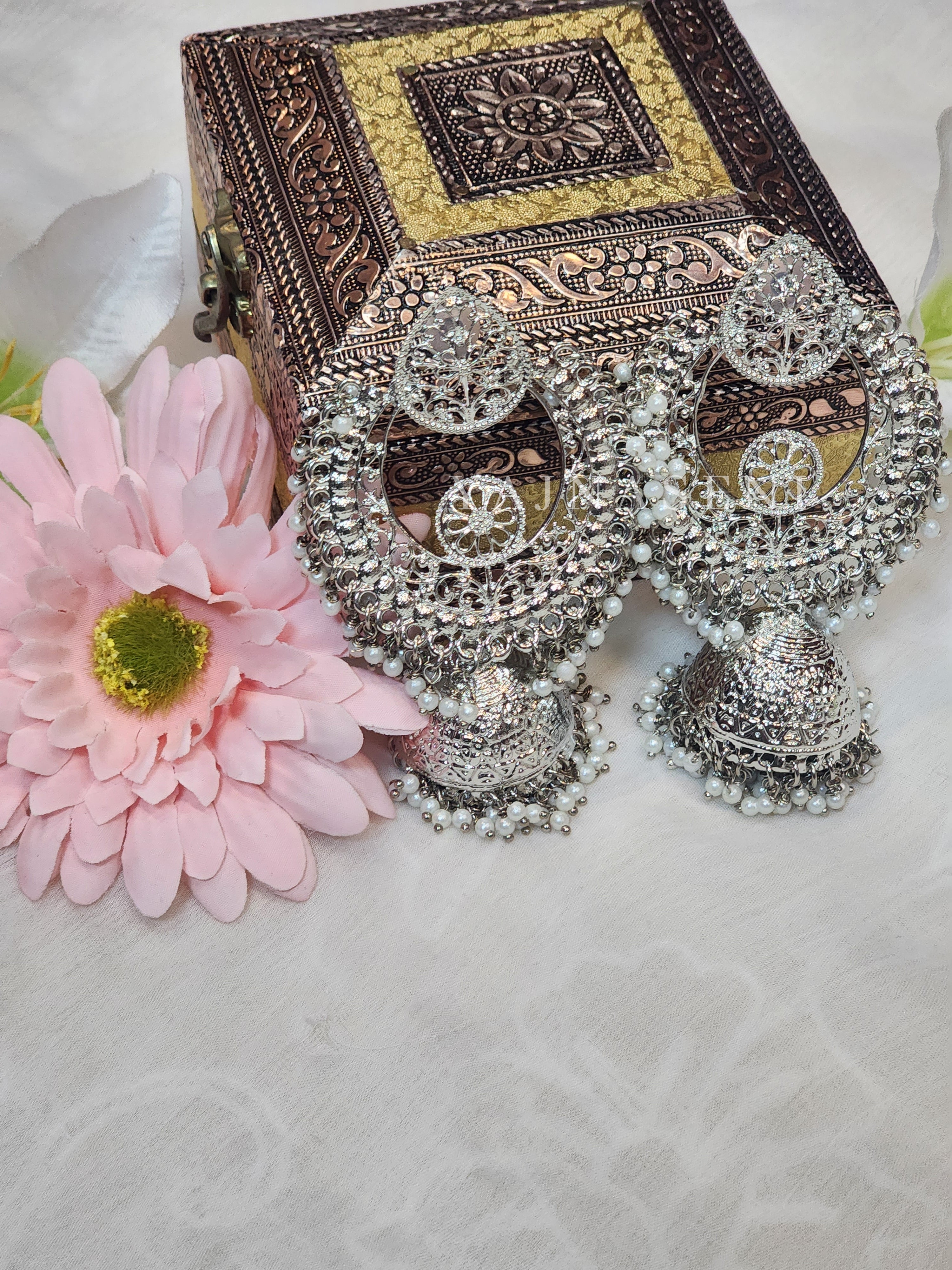 Silver Statement Jhumka
