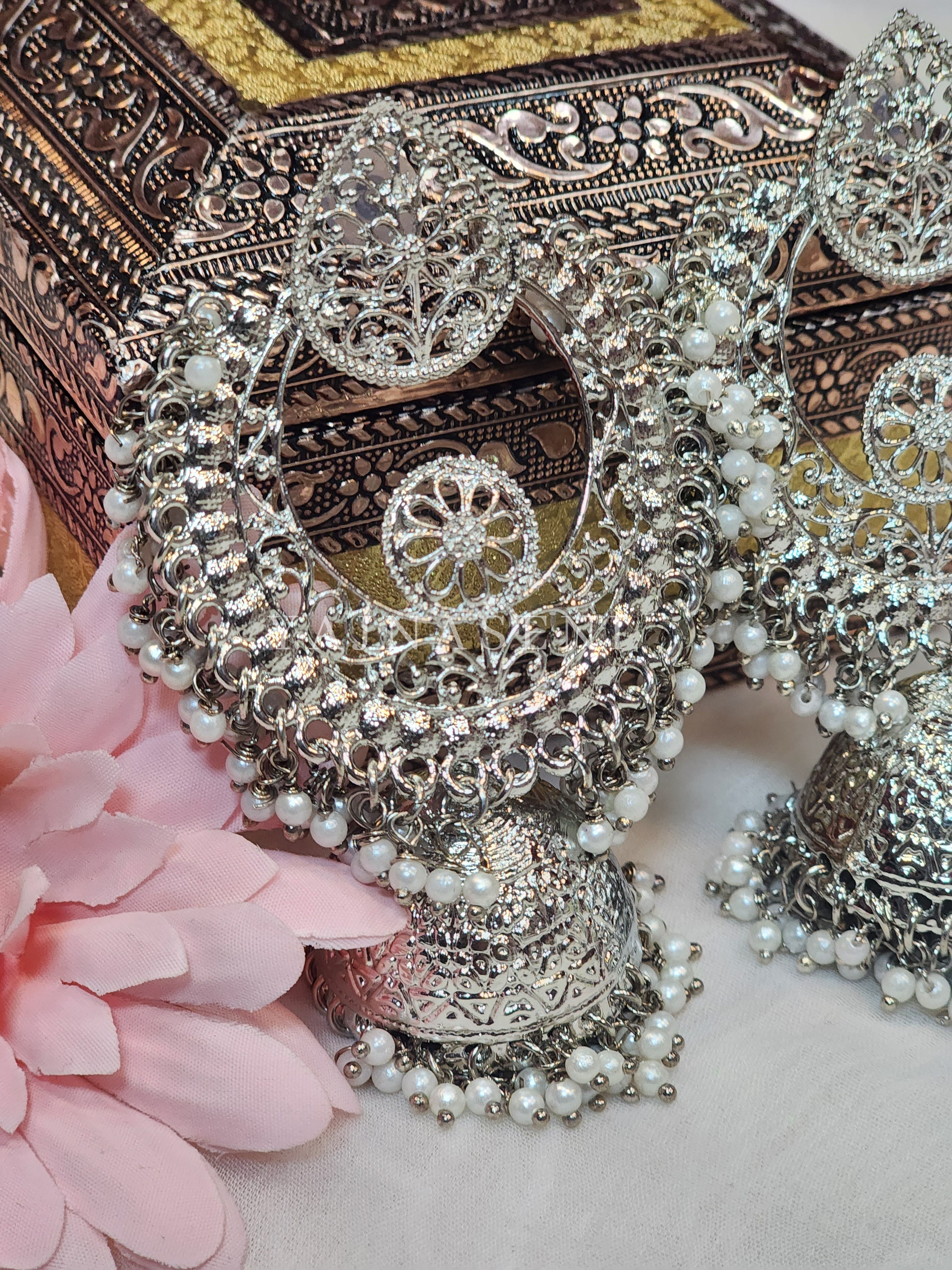 Silver Statement Jhumka