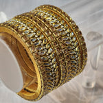 Load image into Gallery viewer, Bangle stack - Silk Thread x Kundan  : ILLAKIYA
