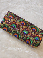 Load image into Gallery viewer, Peacock - Aari work blouse material : WINE
