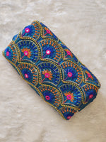 Load image into Gallery viewer, Peacock - Aari work blouse material : PEACOCK BLUE
