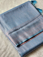 Load image into Gallery viewer, Kubera Pattu x Rosegold Zari Saree - Sky
