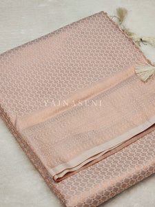 Kubera Pattu x Rosegold Zari Saree - Ivory