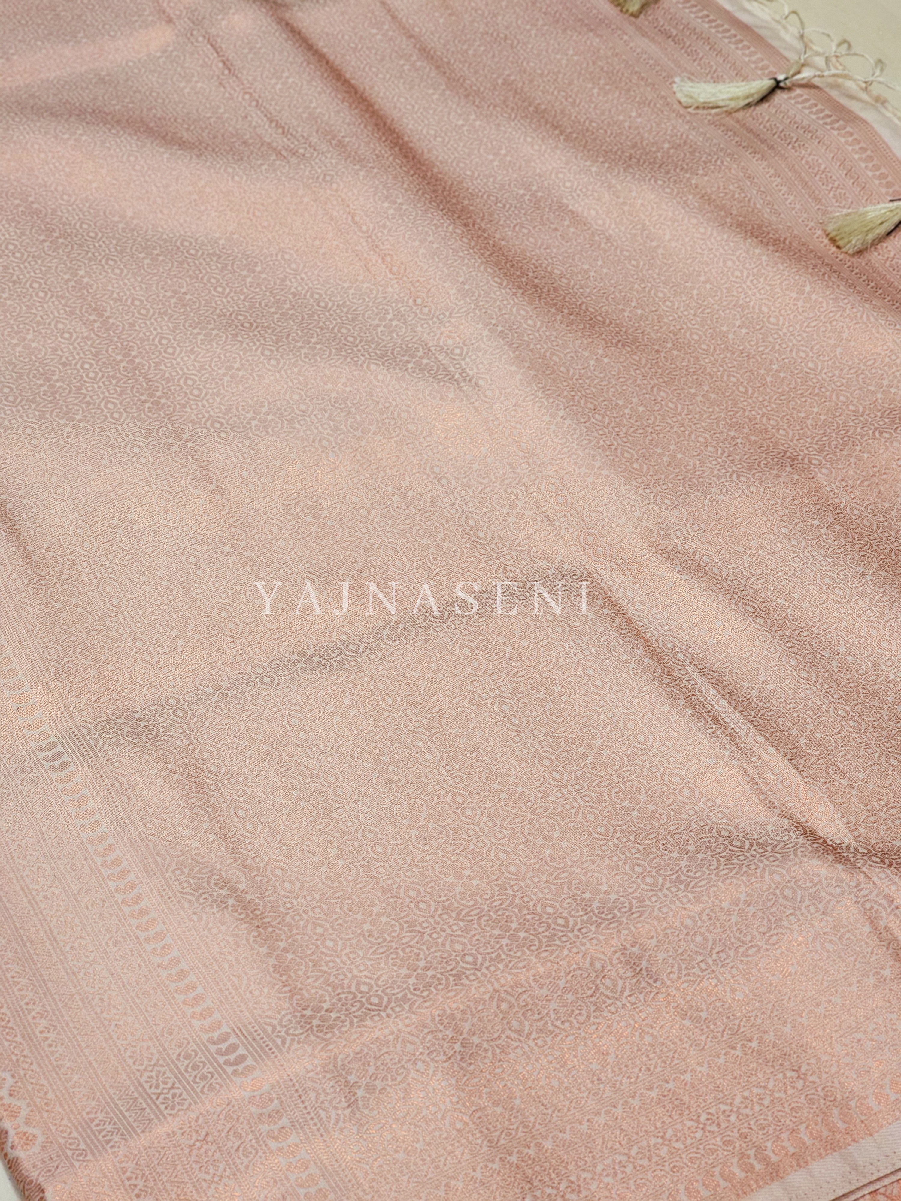 Kubera Pattu x Rosegold Zari Saree - Ivory