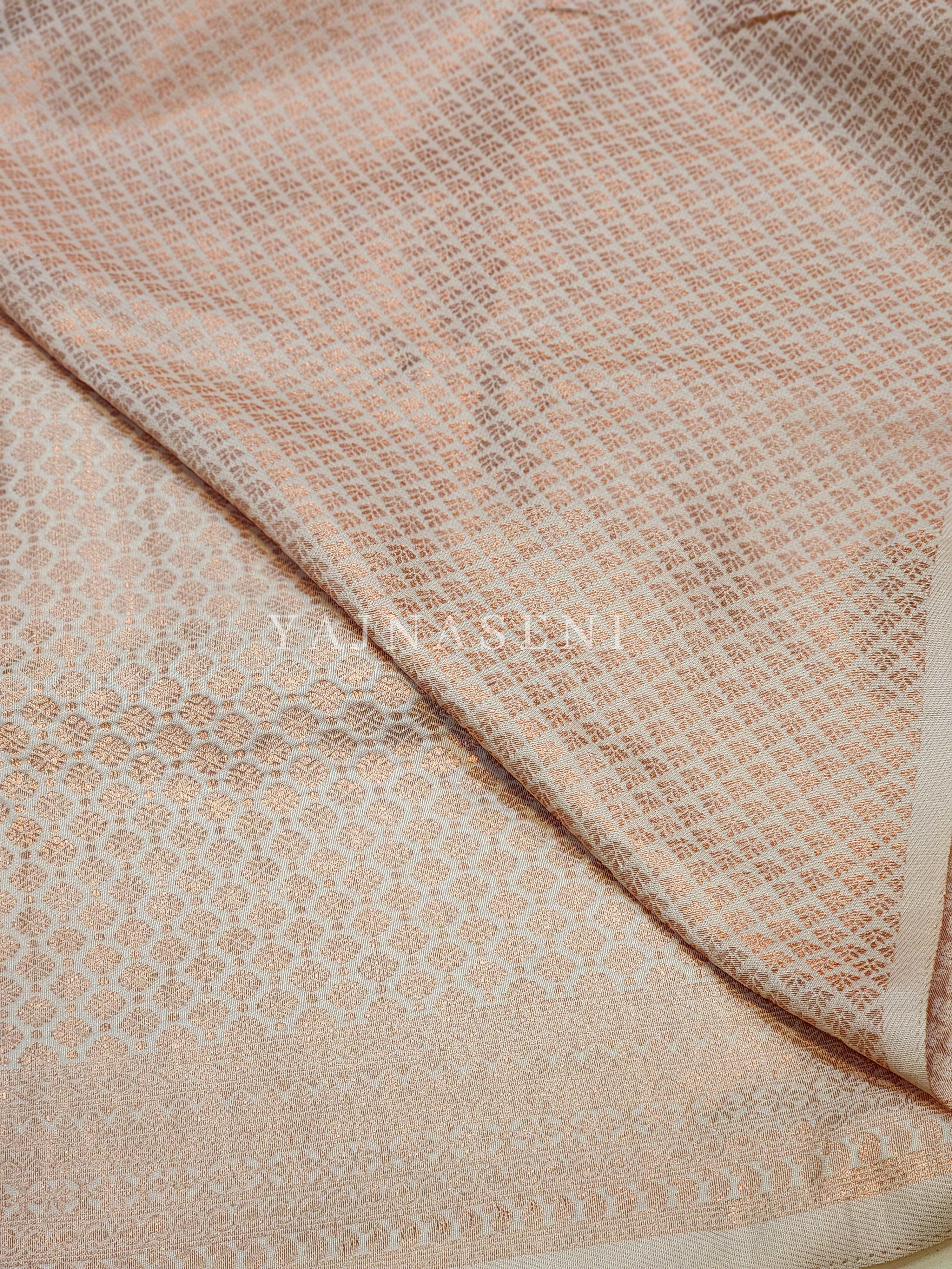 Kubera Pattu x Rosegold Zari Saree - Ivory