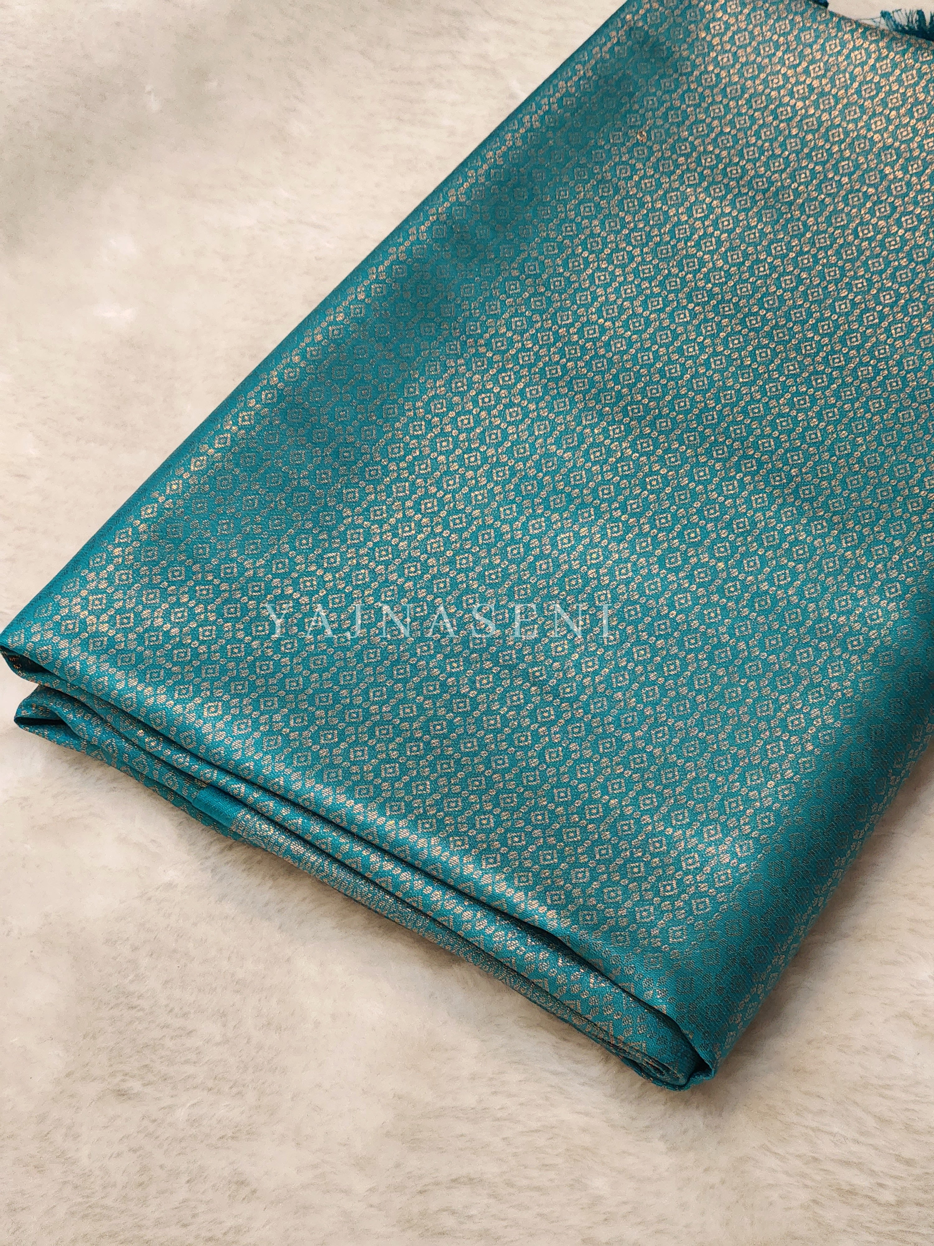 Kubera Pattu Saree - Turquoise