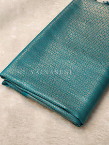 Kubera Pattu Saree - Turquoise