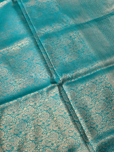 Kubera Pattu Saree - Turquoise