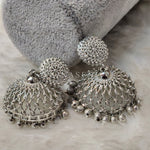 Load image into Gallery viewer, MEHA jhumkas (silver)
