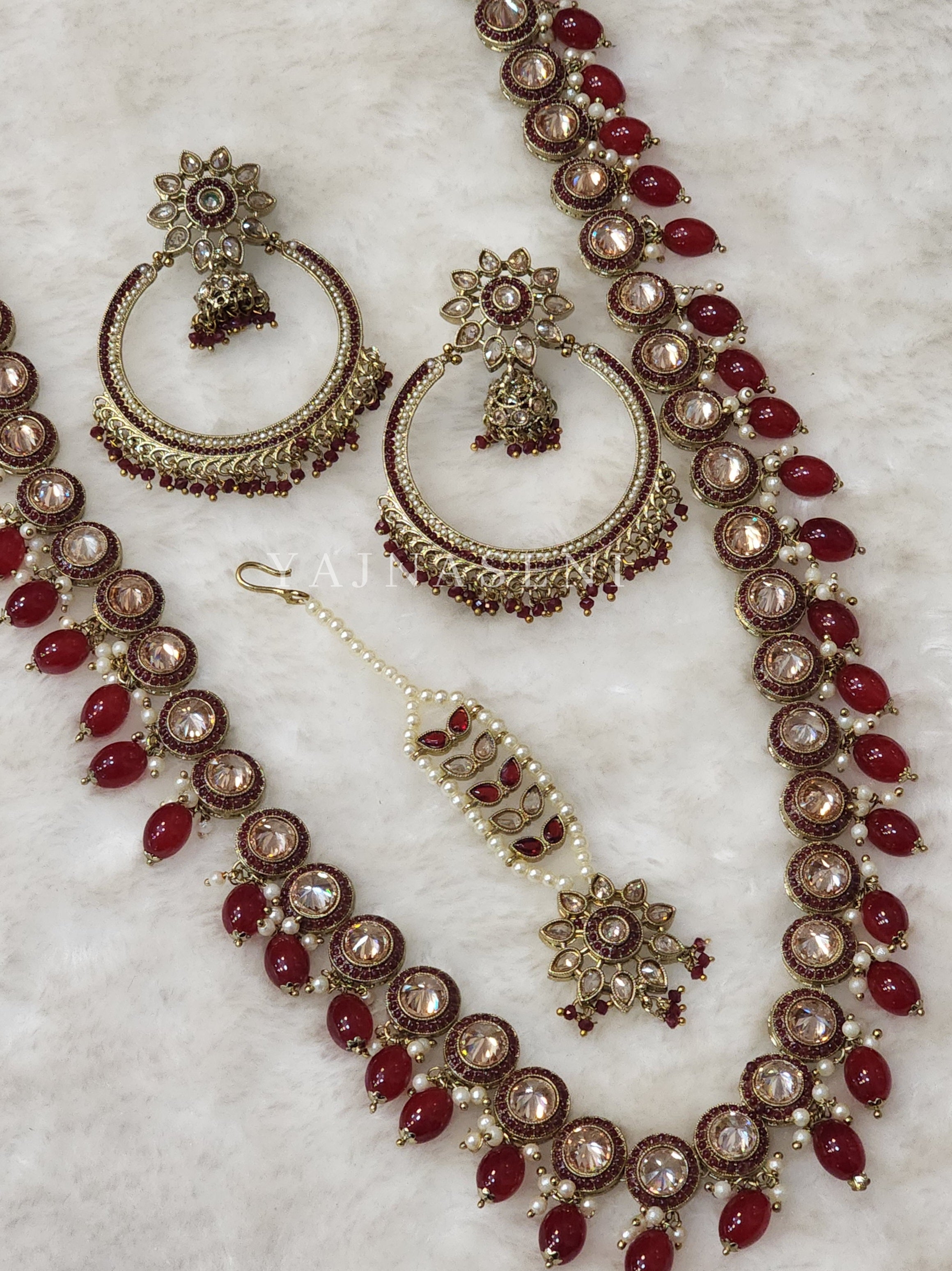 ZOYA necklace set - Maroon