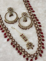Load image into Gallery viewer, ZOYA necklace set - Maroon

