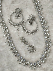 ZOYA necklace set - Silver x White