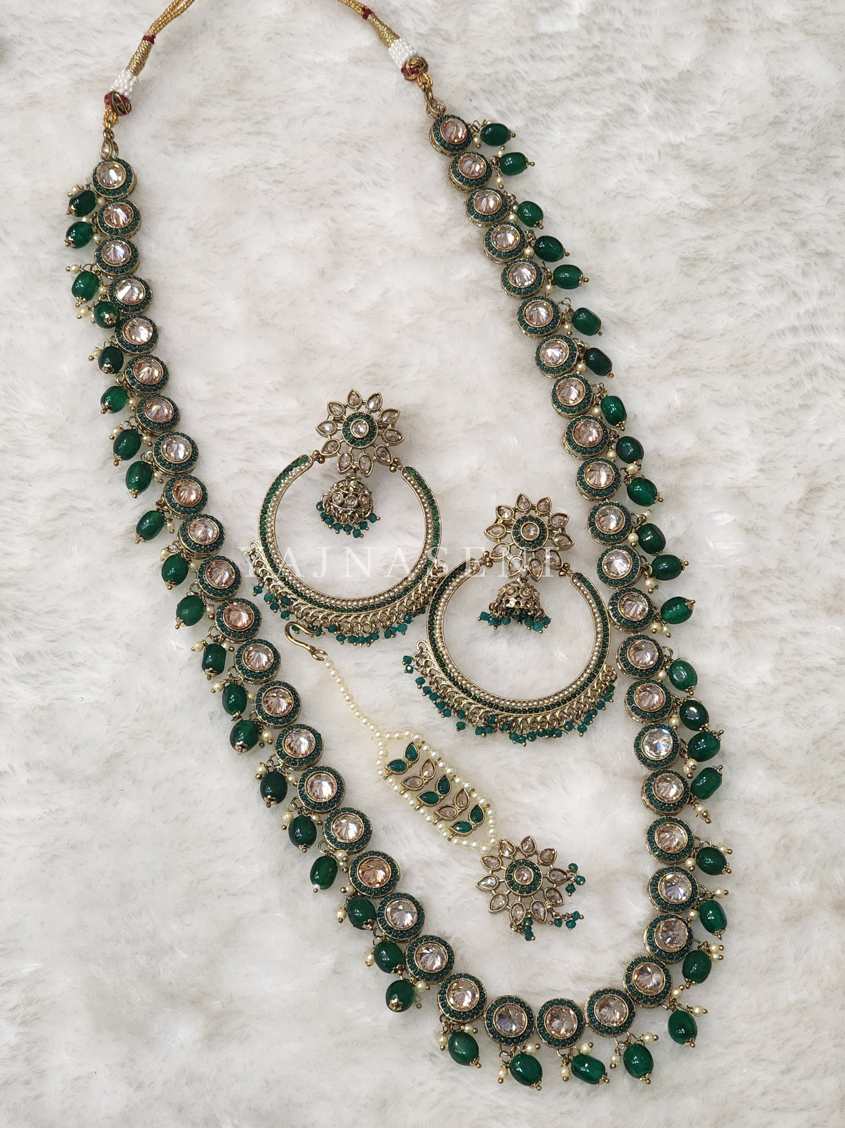 ZOYA necklace set - Dark Green