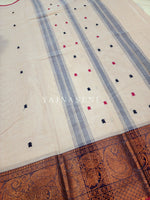Load image into Gallery viewer, Kanchipuram Pure Cotton x Copper zari saree - French Rose
