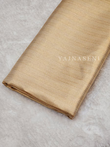 Kubera Pattu Saree x Copper Gold Zari - Mascarpone