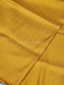 Kubera Pattu Saree x Copper Gold Zari - Mango