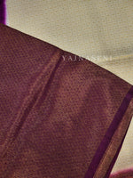 Load image into Gallery viewer, Banarasi Soft Silk Copper Zari Saree - Mulberry
