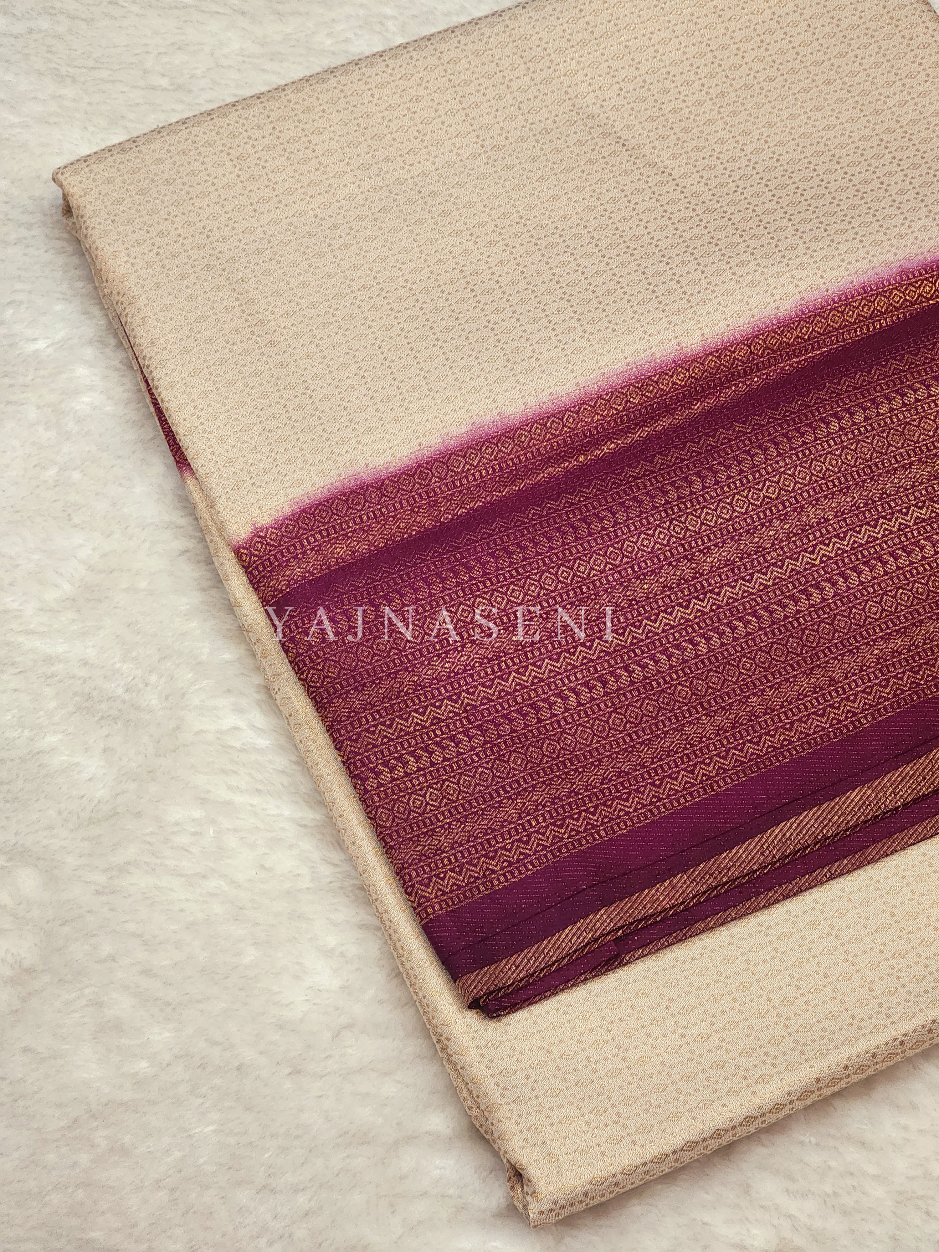 Banarasi Soft Silk Copper Zari Saree - Mulberry