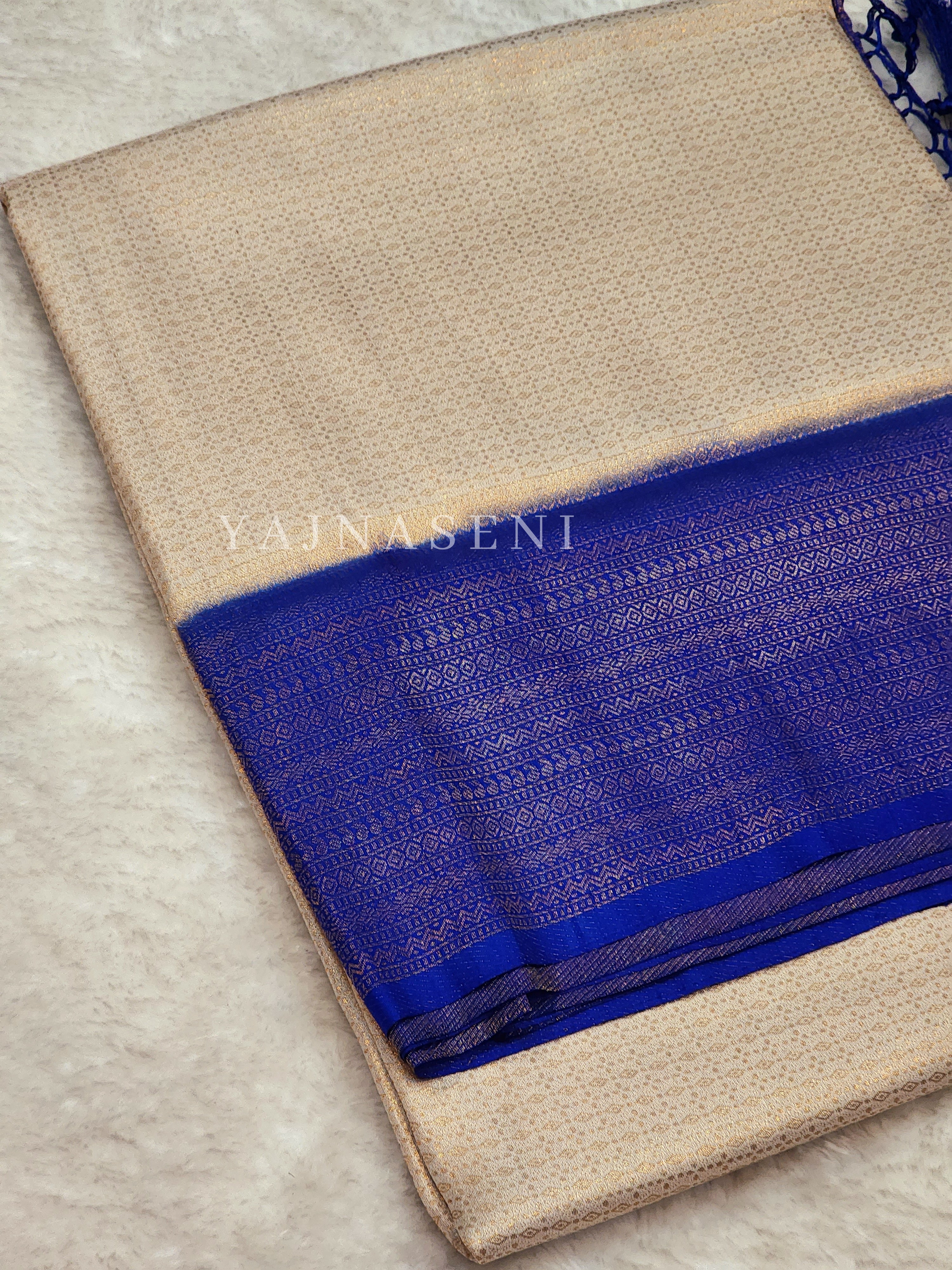 Banarasi Soft Silk Copper Zari Saree - Santorini