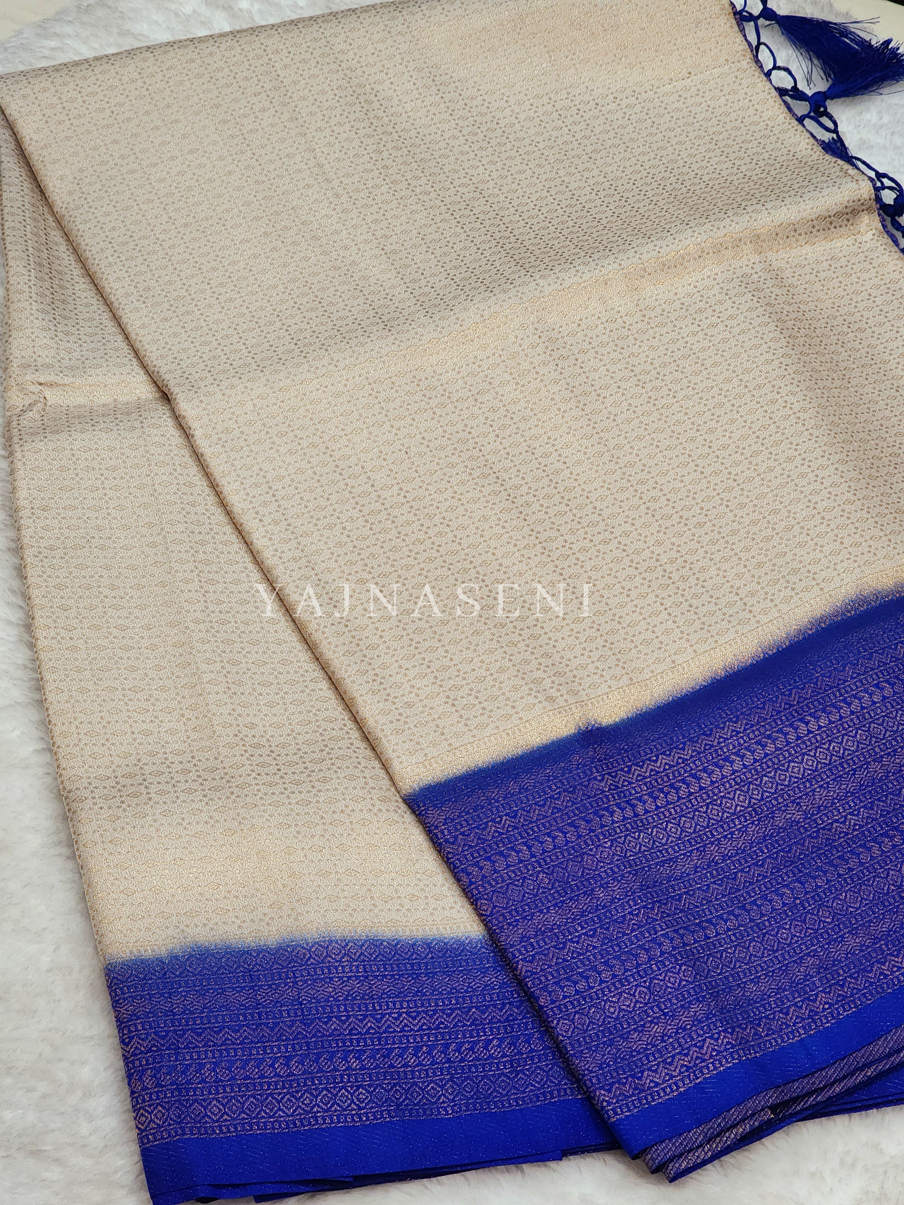 Banarasi Soft Silk Copper Zari Saree - Santorini