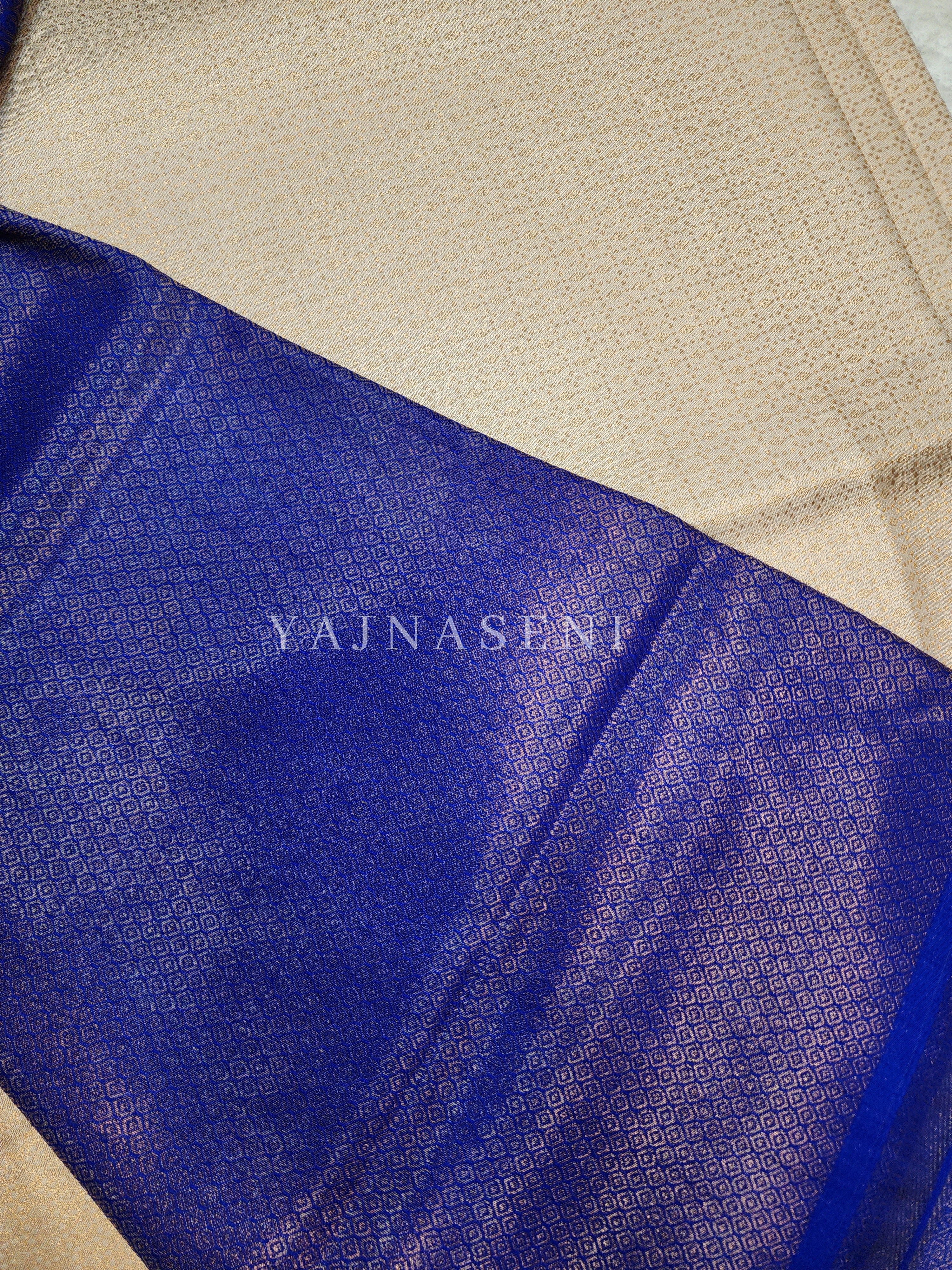 Banarasi Soft Silk Copper Zari Saree - Santorini