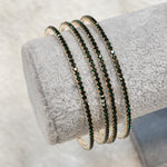 Load image into Gallery viewer, MADONNA - set of 4 thin bangles (green)
