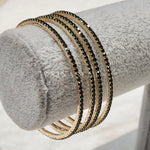 Load image into Gallery viewer, MADONNA - set of 4 thin bangles (green)
