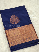 Load image into Gallery viewer, Semi Silk Kanchipuram Saree - Sapphire
