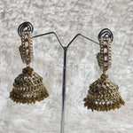 Load image into Gallery viewer, C-hoop ring jhumkas - Olive
