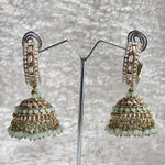 Load image into Gallery viewer, C-hoop ring jhumkas - Mint

