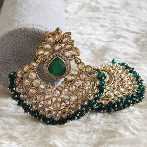 NIVETHA earrings - Dark Green